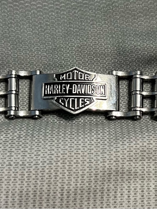 Harley-Davidson Other - Harley-Davidson Silver-Tone Men's Link Bracelet with Shield Logo